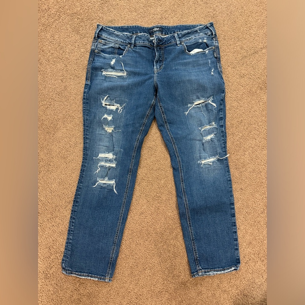 Silver Skinny Jeans